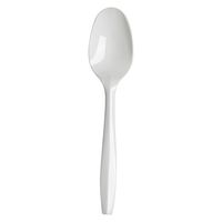 Dixie 5.75" Medium-Weight Polypropylene Plastic Teaspoon by GP PRO (Georgia-Pacific), White, PTM21, (Case of 1,000)