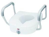 Carex E-Z Lock Raised Toilet Seat with Non-Adjustable Handles - 2 Each / Case