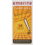 Emerita Regular Tampon with Applicator 16 count Organic Cotton Tampons