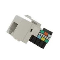 LEVITON 41106-W Modular Phone Jack in White with Tool