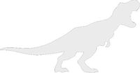 hBARSCI T-Rex Vinyl Decal - 5 Inches - for Cars, Trucks, Windows, Laptops, Tablets, Outdoor-Grade 2.5mil Thick Vinyl - White