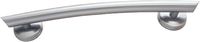 Grabcessories 61033 16-Inch Curved Contemporary Grab Bar with Grips and Anchors, Brushed Nickel