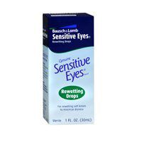 Bausch and Lomb Rewetting Eye Drops, Sensitive - 1 oz (Pack of 2)