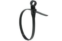 8" 50lb Black UV Screw Mount Cable Tie 100/bag