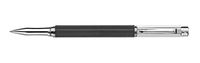 Caran d'Ache Varius Roller Pen, Ivanhoe Black with Silver-Plating, Fine Point (4470.082)