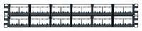 Panduit CPPL48WBLY Patch Panel, Mini-Com, 48 Port, w/12 CFFPL4 Faceplates, 2RMU, Black