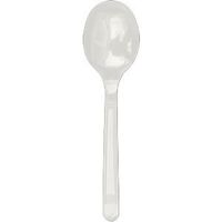 AmerCare Medium-Heavy Weight Unwrapped White Polystyrene Soup Spoons, Case of 1000