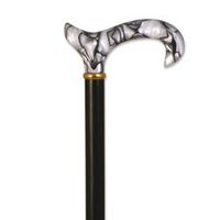 Wooden Cane - With Derby Handle Black swirl. This wood walking cane has a height approx 36 - 37", constructed in solid wood black stained Shaft. Walk In style with this fashionable cane. This wood cane has a capacity of 250 pounds.