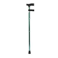 Huapa Folding Lightweight Walking Stick - 5 Steps Adjustable Aluminum Metal Collapsible Travel Cane with Non-Slip Rubber Base(Green)
