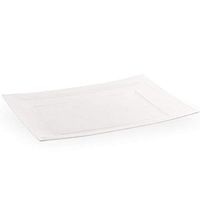 Lillian 11-3/4 X 9 Inch Rectangular Plastic Plates, 10 Count, Clear