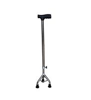 LSY@ Stainless Steel Triangle Crutch Old Man Cane Walker Elderly Three Feet Walking Stick Adjustable Adjustment Height   Non-Slip Abduct