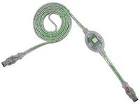 6-pin to 6-pin Firewire 6 Ft cable by Cooler Master Green