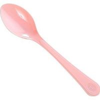 Baby Pink Plastic Spoons, Exquisite Solid Color Premium Plastic Cutlery, Heavy Duty Plastic Disposable Spoons (24-ct. Pack)