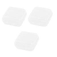 uxcell PP Family 2 Compartments Tablet Pill Organizer Dispenser Box Case 3 Pcs White
