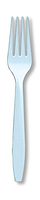 Set of 2 Pastel Blue, Premium Plastic Forks, 24 ct