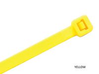 14" Kable Kontrol Color Cable Ties, 50 lb. Test, (100 Pack - All One Color) (14" Long, Yellow)