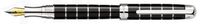Laban Black & .925 Sterling Silver Horizontal Medium Point Fountain Pen - LST-F9191-00M