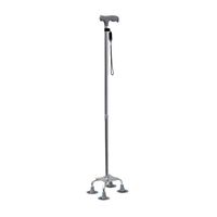 Yadianna Cozy Lightweight Aluminum Cane Vintage Four-Legged Walking Stick Retractable Non-Slip Crutches Walker Non-Slip Walking Stick with Hospital
