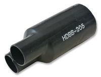 3M HDBB-205-1-250 HEAT SHRINK BOOT, 1 TO 2 TRANS, 20.32MM ID, PO, BLK
