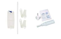 Complete Kit Urinary Incontinence One-Week, 7-Condom Catheters External Self-Seal 32mm (Intermediate), 1-Premium Leg Bag 900ml Tubing, Straps & Fast and Easy Draining