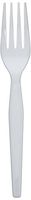 Dixie FH207 Plastic Cutlery, Heavyweight Forks, White, 100/Box