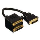 Valueline DVI splitter cable DVI-D 24+1-pin Plug -2x DVI-D 24+1-pin Socket 0.2m black [VGCP32950B02]