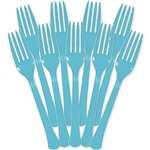 Plastic Forks Heavy Weight Caribbean Blue 48 Count