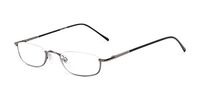 Readers.com Reading Glasses: The Magnum Reader, Metal Rectangle Style for Men and Women - Grey, 2.00