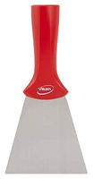 Vikan 4” Stainless Steel Handle Mounted Scraper, Red
