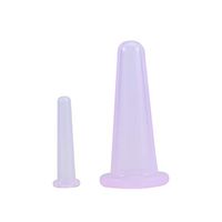 HEALLILY 2PCS Silicone Cupping Cups Massage Therapy Cupping Set Body Facial Anti Cellulite Cups (Purple)