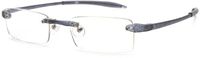 Visualites 1 Grey Metrix 2.00 Rectangle Reading Glasses