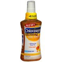 Chloraseptic Warming Sore Throat Spray, Sugar Free, Honey Lemon, 6 fl oz - 2pc