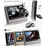 Black Color Universal Mount 9" LCD Screen Car Headrest Monitor DVD Player USB/SD Games