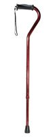 Adjustable Height Offset Handle Cane with Comfortable Gel Hand Grip