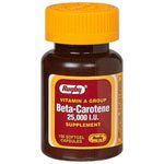 Beta Carotene 25000 I.U., 100 Softgel Capsules, Watson Rugby