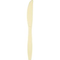 Club Pack of 288 Ivory Premium Heavy-Duty Plastic Party Knives