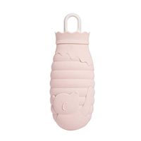 Healifty Mini Hand Warmer Bottle Portable Warm Water Bag Size L (Apricot)