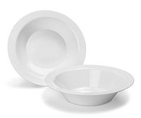 " OCCASIONS" 40 Bowls Pack, Heavyweight Disposable Wedding Party Plastic Bowls (14 oz Soup Bowl, Plain White)