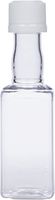 (12) Square Mini Liquor Bottles 50ml White mini empty plastic alcohol shot bottles (White)