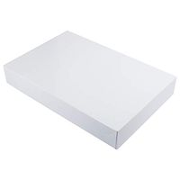 JAM PAPER Large Gift Boxes - Robe Size - 17 x 11 x 2 1/2 - White - 2/Pack