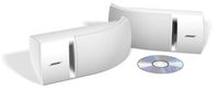 Bose 161 speaker system (pair, white) - ideal for stereo or home theater use