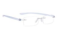 Rimless Reading Glasses Small Readers Men Women（Blue，+1.75）