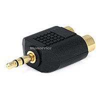 3.5mm Stereo Plug to 2 RCA Jack Splitter Adaptor - Gold Plated [Electronics]