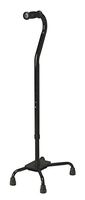 Guardian Bariatric Quad Cane, Small Base, Black