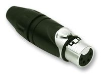 Amphenol Audio AX4F XLR 4 Pole Female, Stamped Contacts, Nickel Finish