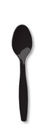 Creative Converting Touch of Color Premium 24 Count Plastic Spoons, Black Velvet