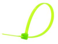 8 Inch Fluorescent Green Standard Nylon Zip Tie - 100 Pack