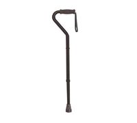 Offset Cane, Heavy Duty 500 lb. Capacity, Black Finish, Adjustable 29.75" to 37.75", Steel