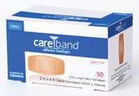 2610126 PT# CBD4016 Bandage Careband 2x4" Strip Fabric LF 50/Bx Made by Aso Corporation