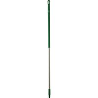 Vikan 29392 59" Stainless Steel Handle with Threaded Tip, 1-7/32" Diameter, Green